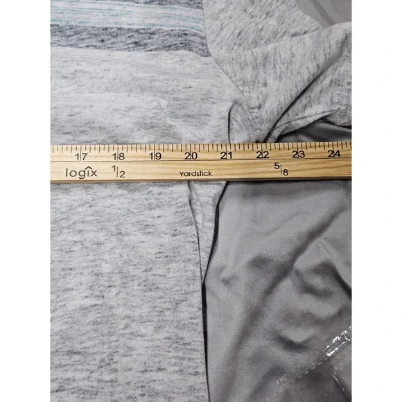 Hurley Men's Gray Short Sleeve Polo Size Large Striped Golf Shirt - Picture 9 of 11